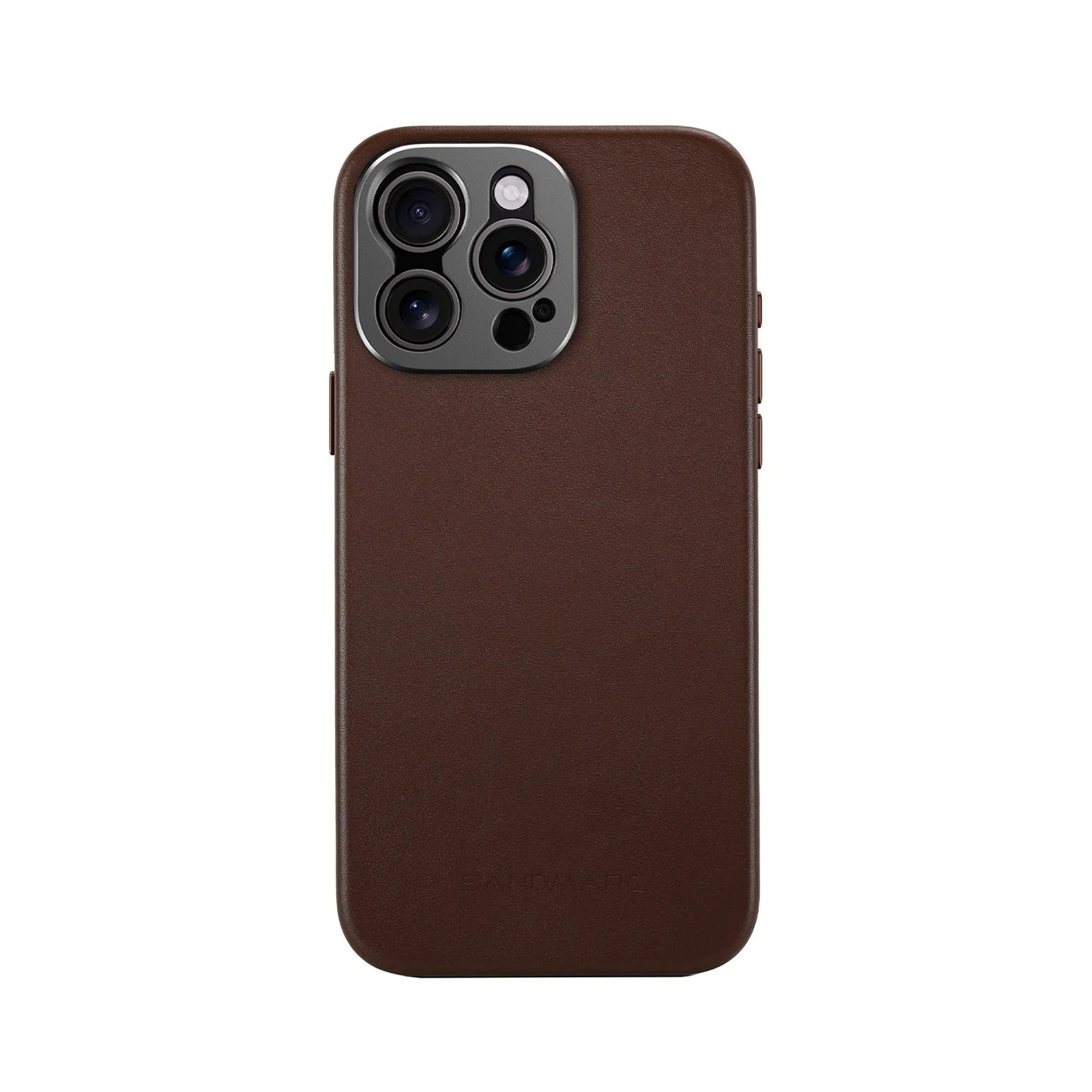 Refurbished Pro Leather Case - iPhone 15 Pro - Brown (MagSafe Compatible) - Image 3