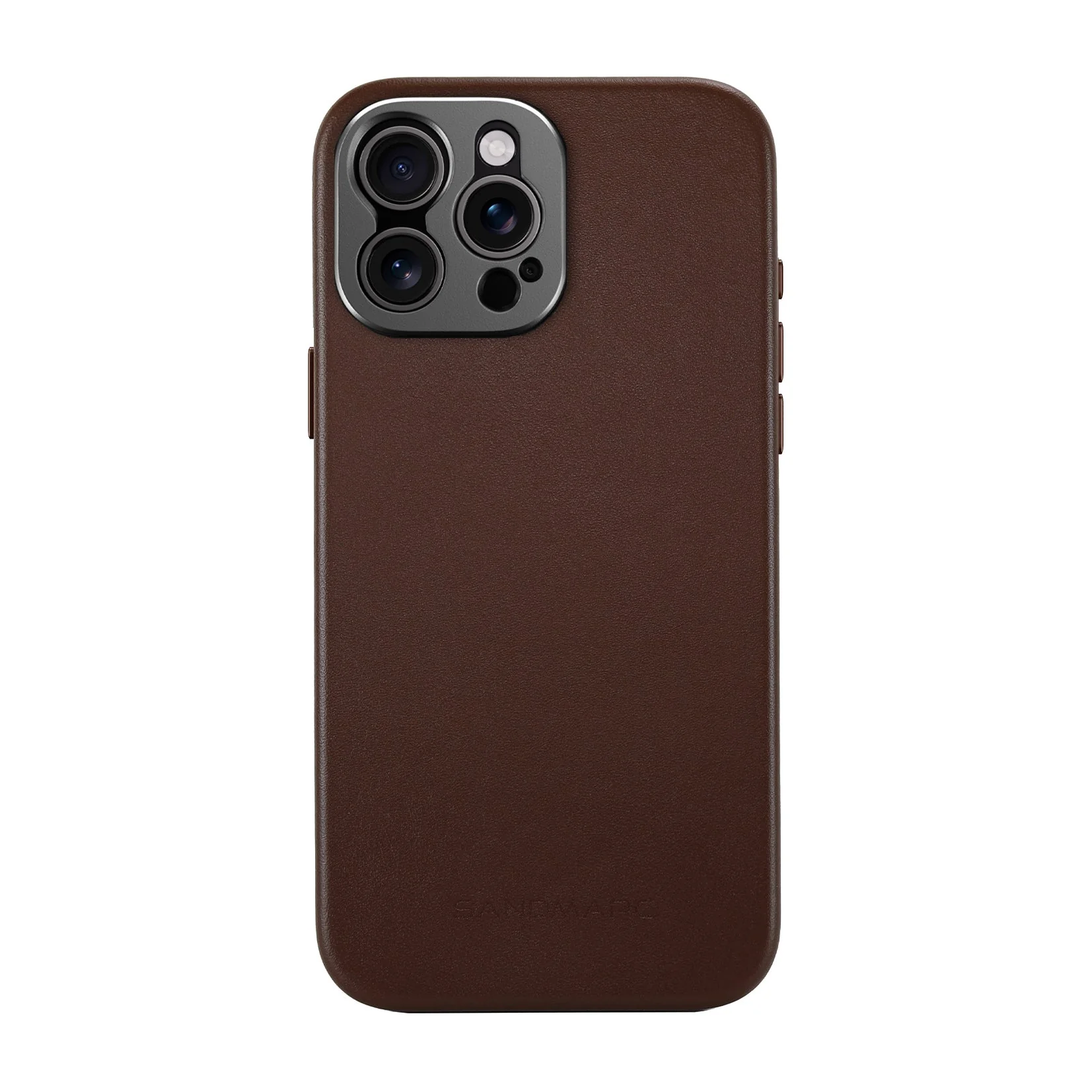Refurbished Pro Leather Case - iPhone 15 Pro Max - Brown (MagSafe Compatible) - Image 3