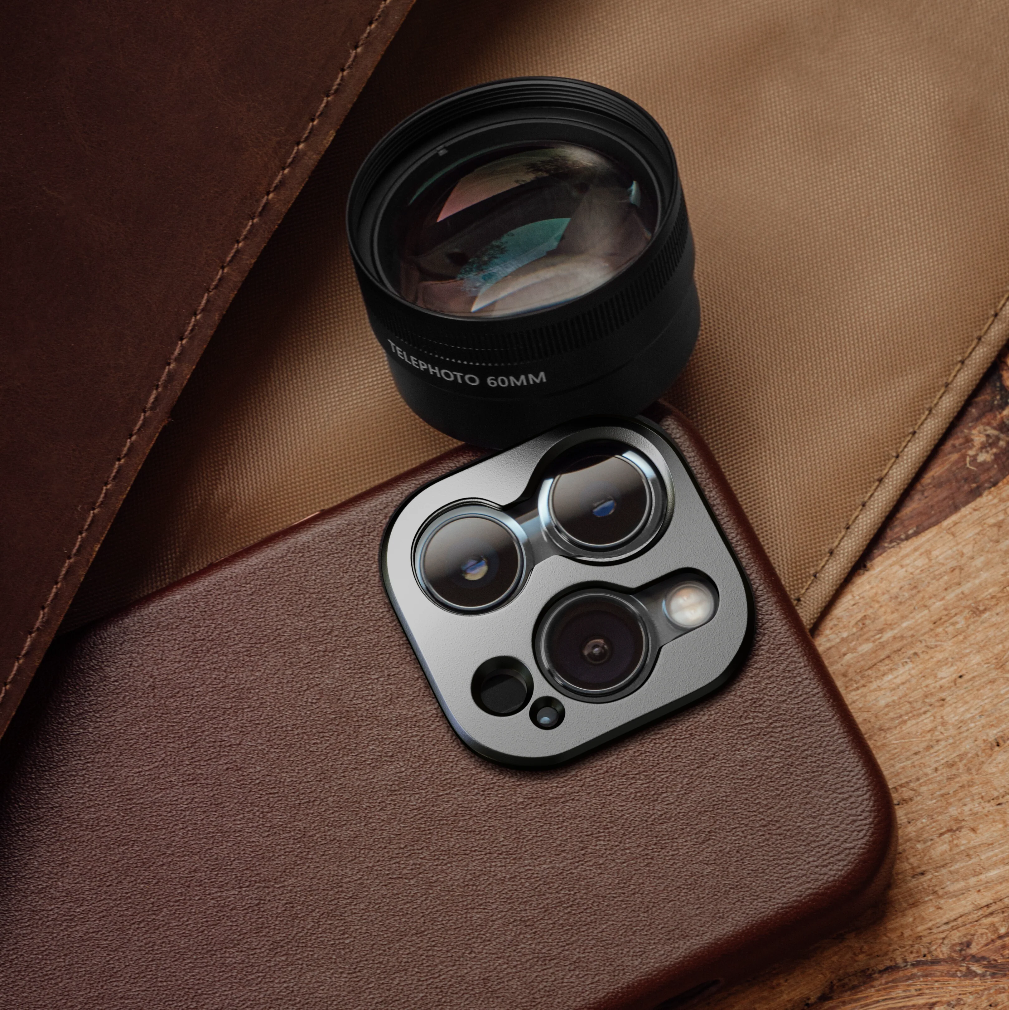 Refurbished Pro Leather Case - iPhone 15 Pro Max - Brown (MagSafe Compatible) - Image 8