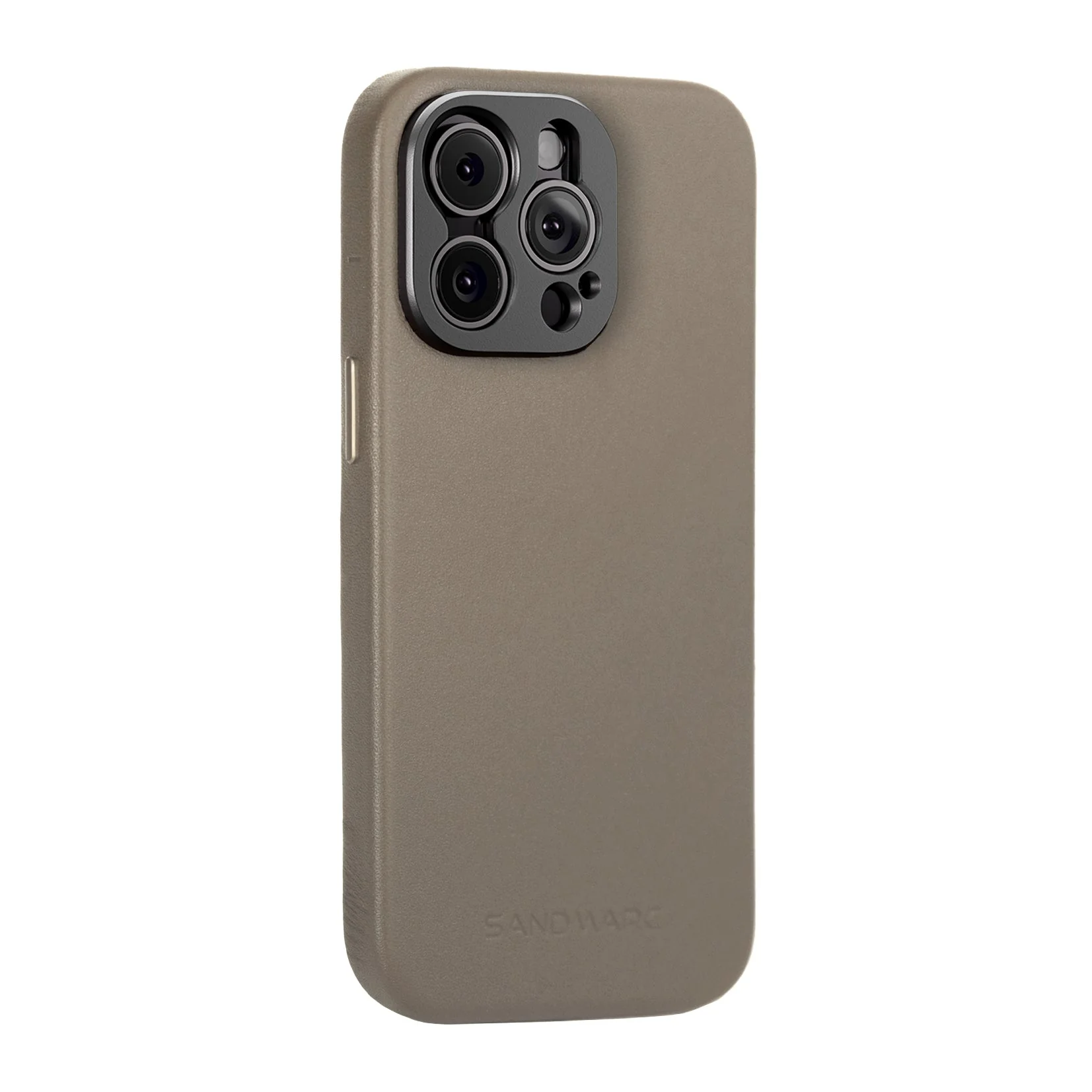 Refurbished Pro Leather Case - iPhone 15 Pro Max - Sand (MagSafe Compatible) - Image 4