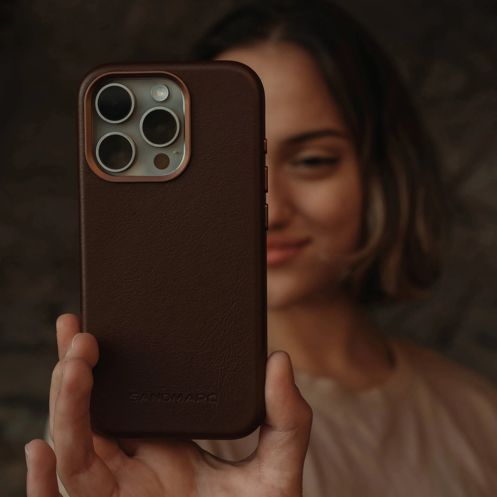 Refurbished Minimal Leather Case - iPhone 14 Pro Max - Brown - Image 3