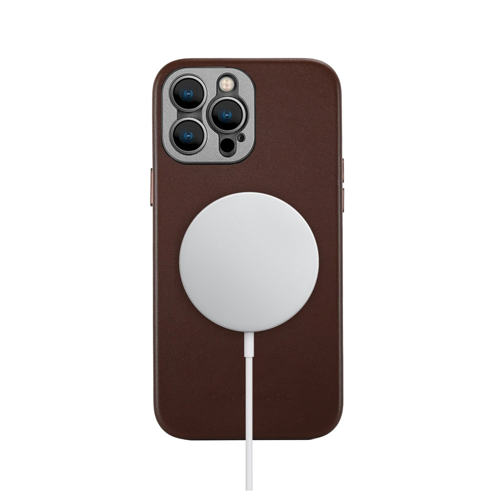 Refurbished Pro Leather Case - iPhone 13 Pro - Brown (MagSafe Compatible) - Image 2