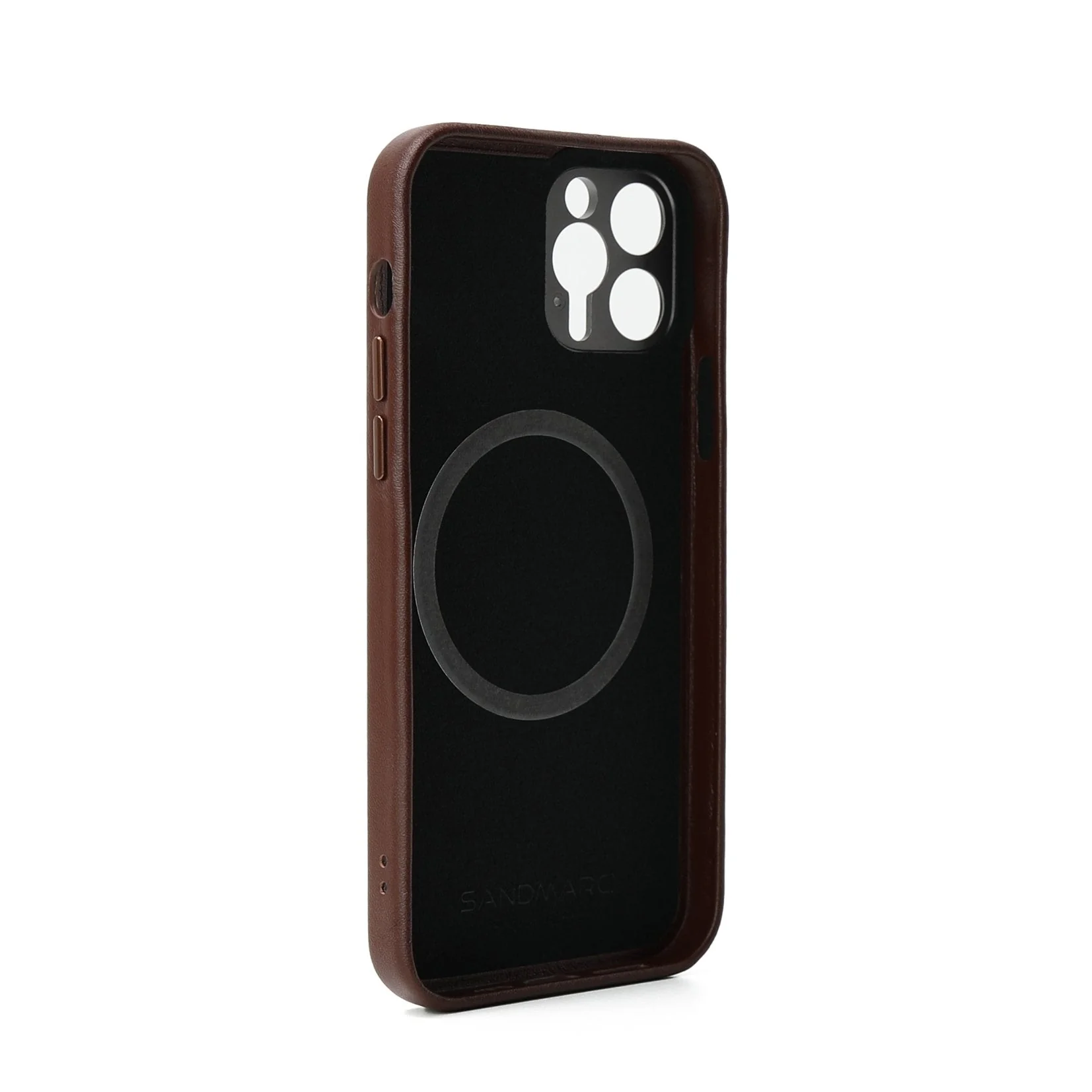 Refurbished Pro Leather Case - iPhone 13 Pro - Brown (MagSafe Compatible) - Image 4