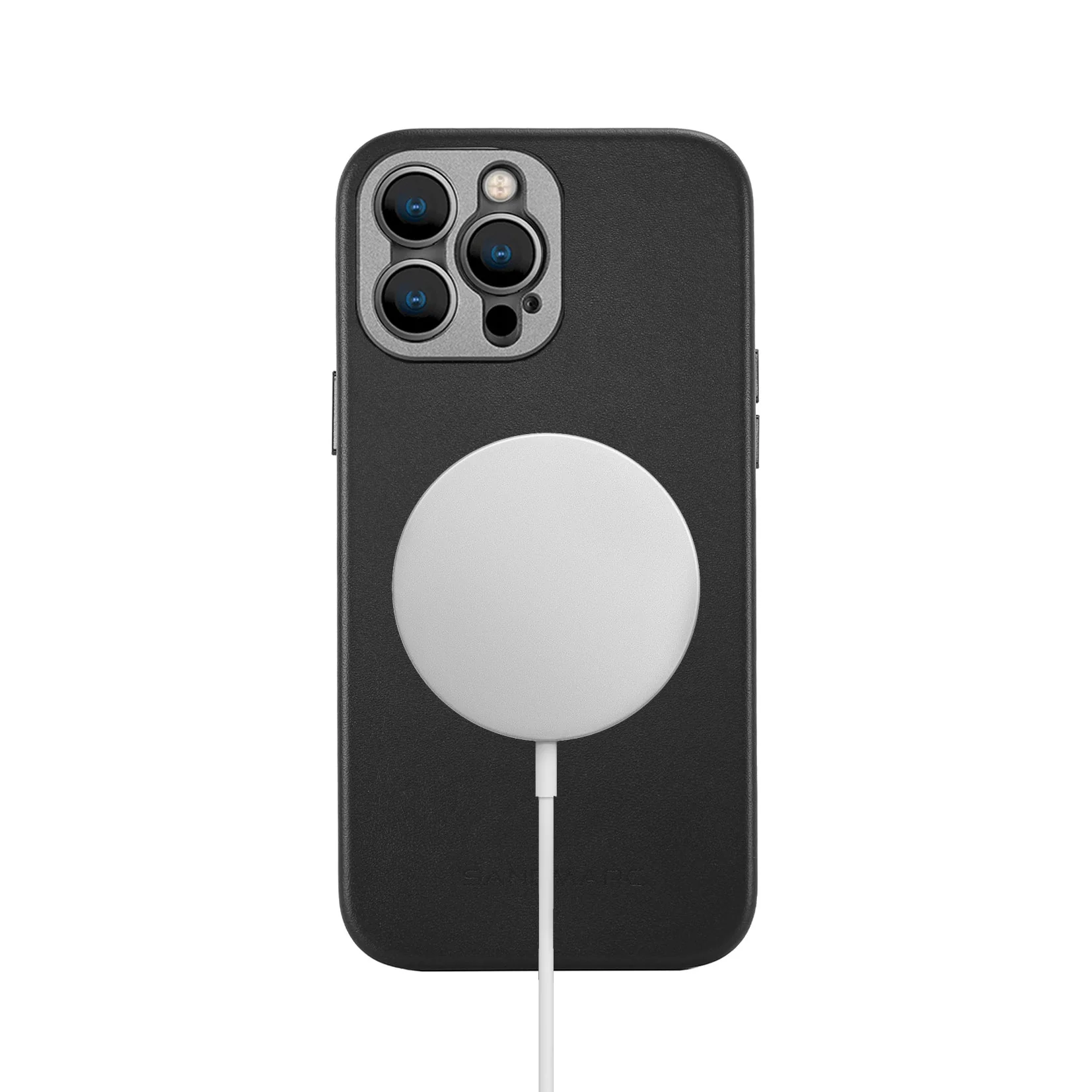 Refurbished Pro Leather Case - iPhone 14 Pro - Black (MagSafe Compatible) - Image 8