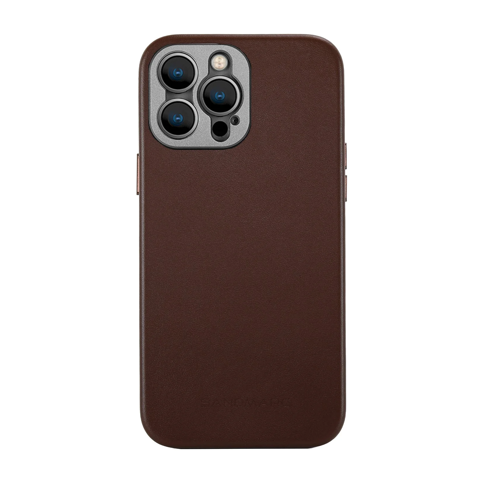 Refurbished Pro Leather Case - iPhone 14 Pro - Brown (MagSafe Compatible) - Image 6